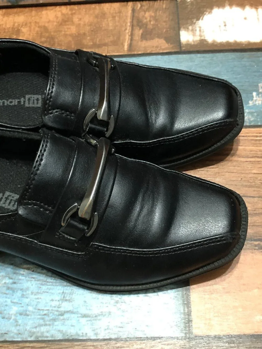 SmartFit Penny Loafers Black Dress Shoes Boys Toddlers Size 9